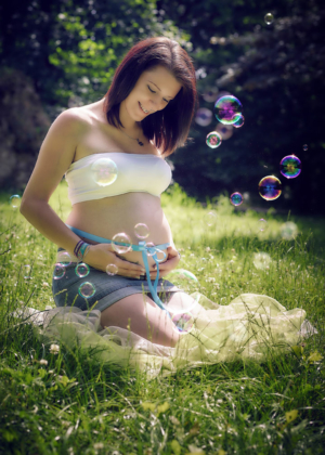Babybauch-Sommer-Seifenblasen