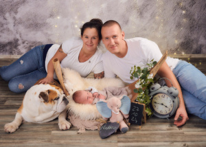 Fotostudio Corinna Familie + Hund