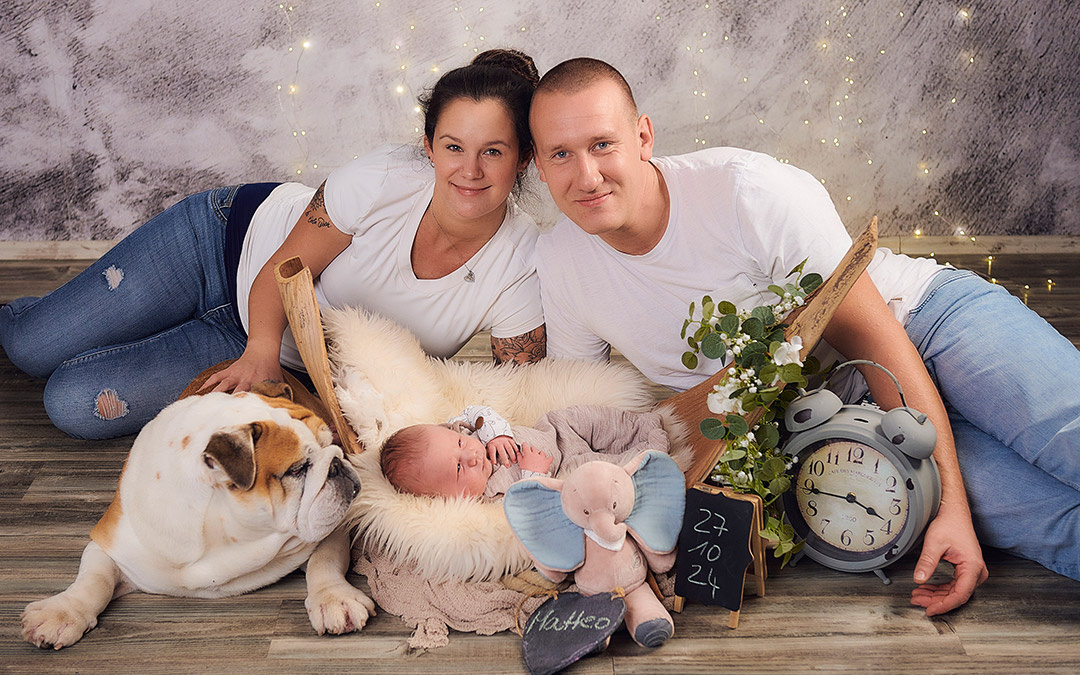 Fotostudio Corinna Familie + Hund